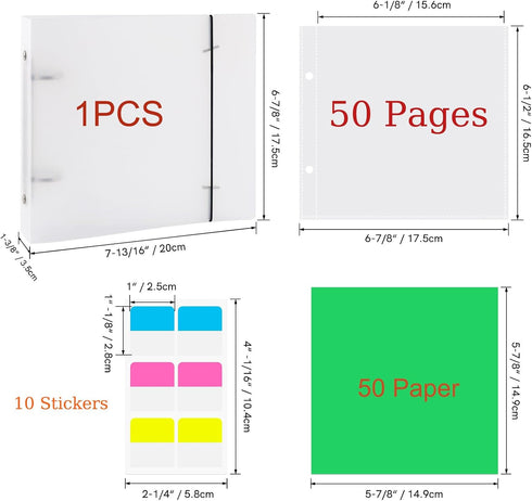 111 Pages1Sets 6x6"Cookie Stencil Storage Binder Die Cut and Stamp Storage Folder Baking Stencil Organizer Scrapbooking Cutting Dies Stencil Stora...