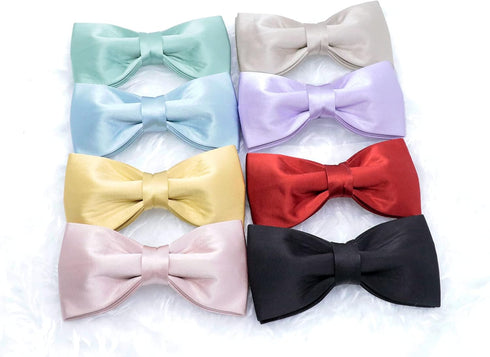 Unique style paws Dog Collar, Black Silk Dog Collar with Bow, Soft Bowtie Adjustable Pet Collar Gift for Female or Male Large Dogs...