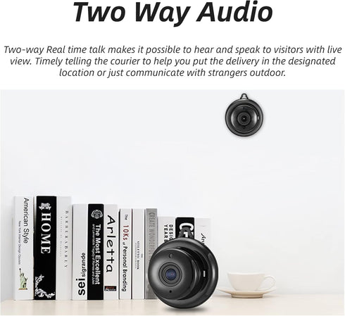 Jectse Home Security Camera, 1080P HD Indoor Outdoor Security Camera with Night Vision, Two Way Audio, Wireless WiFi Camera Baby Camera for Home, ...
