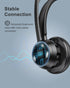 Link Dream Trucker Bluetooth Headset 20H Talktime Wireless Headset with 270°Rotatable Noise Cancelling Microphone USB Dongle for Online Meeting, O...