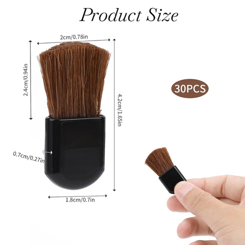 30Pcs Disposable Makeup Brushes Mini Cosmetic Brush Small Blush Brushes Portable Powder Brush for Loose Powder Foundation Applicator Beauty Tool f...