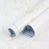 White Marble Contact Paper Glossy Marble Peel and Stick Wallpaper Yellow Marble Grain Self Adhesive Wallpaper DIY Removable Contact Paper Waterpro...