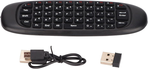 Air Mouse, 2.4GHz Keyboard with USB Receiver and Cable, Universal TV Remote Air Mouse Remote for PC TV, Plug and Play...