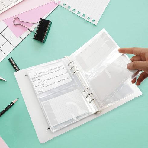 3x5 Index Card Holder Binder Card Organizer for Note Cards, Flash Cards, and Recipe Cards, 90 Card Sleeves - Stores up to 180 Index Cards, Indexca...