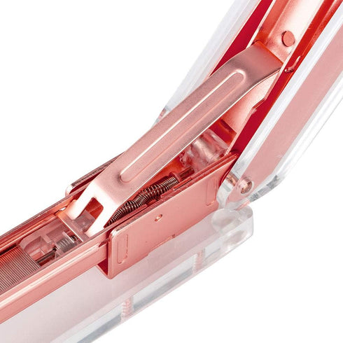 Elegant Ultra Clear Acrylic Rose Gold Desktop Stapler with 1000 Staples for Office Accessories(Rose Gold)...