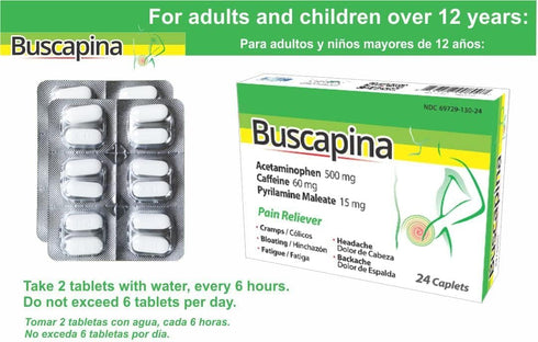 Pain Cramps Headaches Irritability Backaches Menstrual Joint Pain Reliever - Box with 24 Caplets...