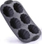 Silicone Brioche Pan 6-Cup, Silicone Cupcake Pan for Baking, Nonstick Bakeware Brioche Molds for Wax Mousse Cake Tart Jelly Pudding Panna Cotta (1...