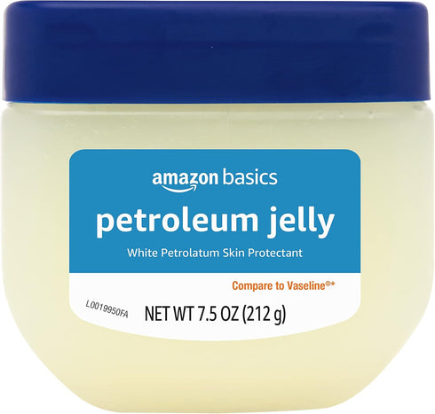 Amazon Basics Petroleum Jelly White Petrolatum Skin Protectant, Unscented, 7.5 Ounce, Pack of 1...
