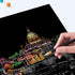 Rainbow Scratch Art Painting Paper (A4) for Kids & Adults, DIY Night View Scratchboard, Engraving Art Set: 4 Sheets Scratch Cards & Drawing Pen, C...