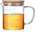 DEVILMAYCARE Glass Beaker with Handle and Lid, Measuring Cup for Easy Visibility, Baking, Cooking, Pouring Liquid 12 Oz (350ML)...