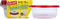 Glad Food Storage Containers, GladWare Summer Edition with Reversible Lid Inserts – 3 Ct Large Round Containers & Lids, 48oz Microwave-Safe, Freez...