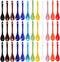 3 sets of 12 Color Porcelain Egg Spoons Ceramic Spoons 4.7 inch Coffee Dessert Yogurt Tea Milky Tea...