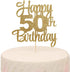 Happy 50th Birthday Cake Topper - 50th Birthday Decorations,50th Topper,50 Cake Party Decorations,50 Anniversary Decor...