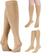 SATINIOR 3 Pairs Ice Skating Socks Roller Skating Socks High Tight Knee Skating Socks Roller Skating Nylon Socks Women Girl (Nude Color)...