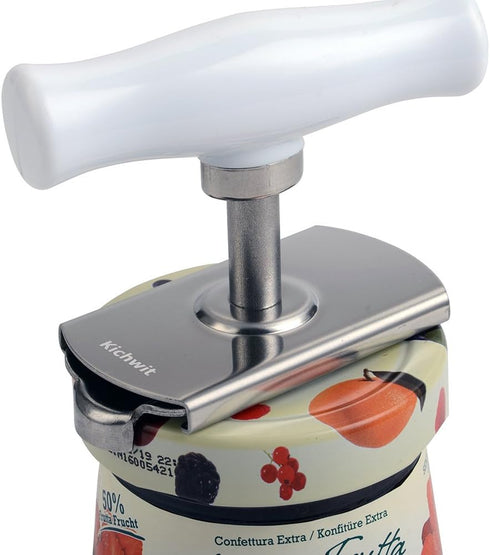 Kichwit Jar Opener for Arthritis, Stainless Steel Jar Lid Opener, for Small and Medium Jar Lids, Bottle Opener Keychain Included...