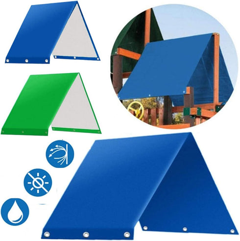 Playground Replacement Canopy,52" x 90" Outdoor Swingset Shade Kids Playground Roof Canopy Waterproof Cover Replacement Tarp Sunshade UV Protectio...
