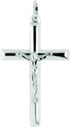 Ritastephens Sterling Silver Shiny Italian Cross Pendant Necklace (35mm, 43mm)...