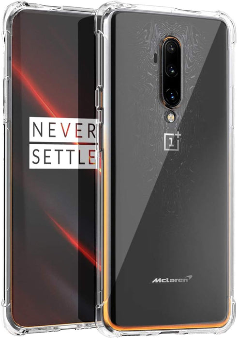Osophter for Oneplus 7T Pro Case Clear Transparent Reinforced Corners TPU Shock-Absorption Flexible Cell Phone Cover for One Plus 7T Pro 5G McLare...