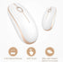 VssoPlor Wireless Mouse, 2.4G Slim Portable Computer Mice with Nano Receiver for Notebook, PC, Laptop, Computer (White and Gold)...