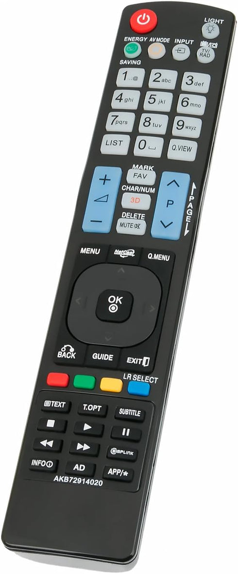 AKB72914020 Replace Remote Control fit for LG LCD LED Plasma TV 32LD550 32LE5400 42LD550 46LD550 47LD650 47LE7500 47LEX8 47LW575S 47LX6500 50PK750...