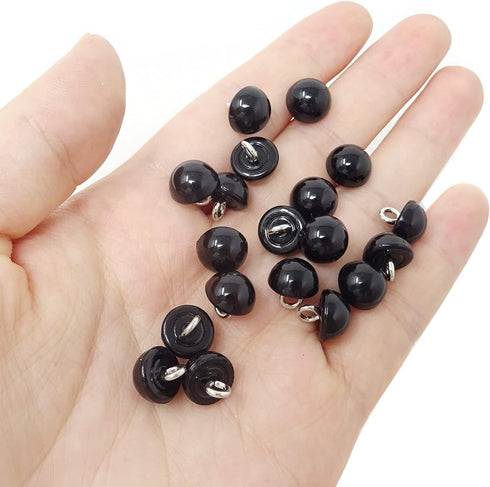 Honbay 20PCS 10mm Dainty Pearl Buttons with Shank Round Buttons Plastic Resin Sewing Buttons Decorative Buttons for Wedding Dress, Skirts, Gloves,...