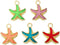 Gold Plated Enamel Starfish Charms Pendants for Jewelry Making,Five-Pointed Star Pendants,Alloy Cute DIY Jewelry Supplies for Necklace Bracelets E...