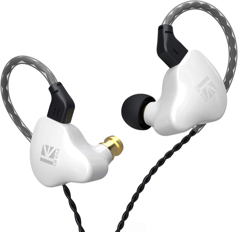 Kinboofi KBEAR KS1 Earphone, HiFi in Ear Monitor, Noise Canceling Earbuds Headphone Dynamic Headset with Detachable 2 Pin Cable (White No Mic)......