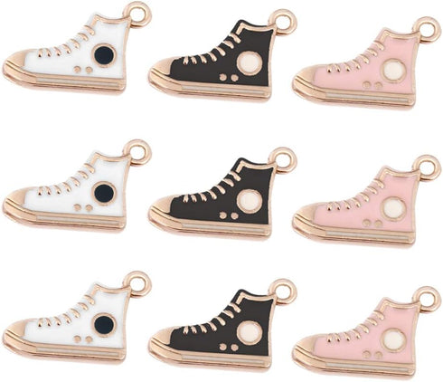 Monnel M331-E Assorted Little Shoes Bracelet Charms Pendants Wholesale 9pcs...