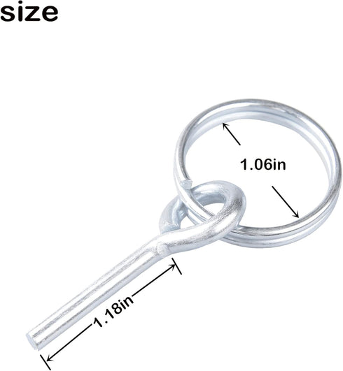 Tent Ring Replacement with Pins - 5pcs Ultra Light Galvanized Tent Pole Connectors Camping Repair Accessories Kit for Outdoor Camping Hiking Trave...