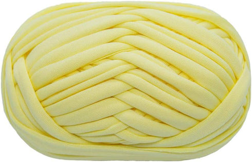 T-Shirt Yarn Knitting Yarn Fabric Crochet Cloth for Summer Hand DIY Bag Blanket Cushion Crocheting Projects 100g (#16 Light Yellow)...