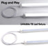 T5 T8 Extension Cords, 10 ft 3 Meter Connector Cord, 3-Prong Extended Power Cable for Integrated LED Tube Light, Single LED Shop Garage Light Fixt...