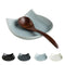 Ceramic Spoon Rest for Kitchen Counter, 5.12 Inches Cute Spoon Holder for Stove Top, Cat Utensil Rest Cooking Spoon Holder, 1 Pack Light Gray...