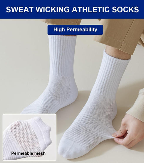 Hiflyer 5 Pairs Mens Athletic Socks Training Socks Men, Basketball Socks Men & Women, Thick Compression Sports Socks for Men & Women...