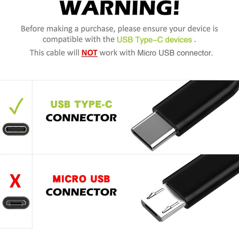 USB A to USB C Charger Cord 3FT 6FT 10FT Cable for Samsung Galaxy A54 5G/A53 A52 A51/A15 A14 A13 A12/A23 A22 A21/A34 A33 A32/A42/A05S A04S A03S A0...