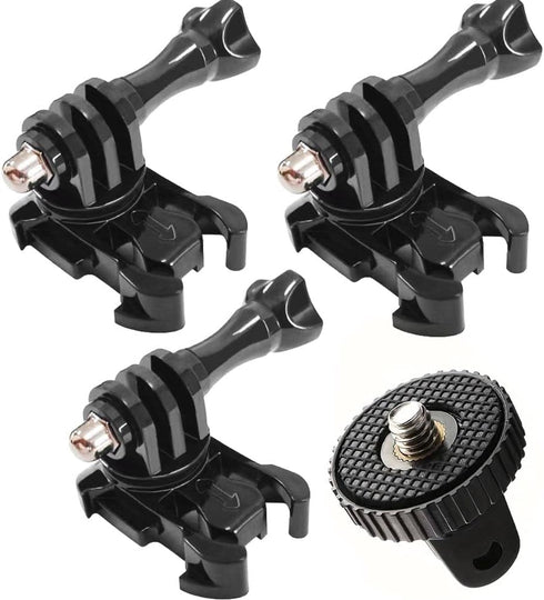 360 Degree Rotate Screw Swivel Mount Helmet Strap Buckle Adapter Holder Mount for GoPro Hero 11/10/9/8/7/(2018)/6/5/4 Black,Hero 3+,DJI Osmo,AKASO...