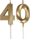 Bailym 40th Birthday Candles,Gold Number 40 Cake Topper for Birthday Decorations Party Decoration...
