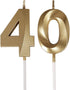 Bailym 40th Birthday Candles,Gold Number 40 Cake Topper for Birthday Decorations Party Decoration...