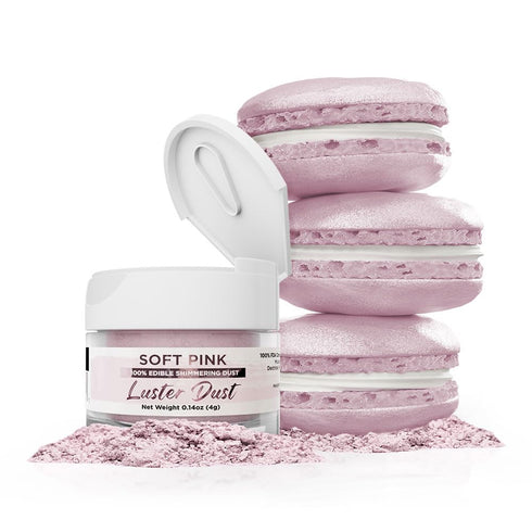 Luster Dust - Soft Pink (4g 1x Jar) | Edible Vegan Dust & Paint for Cake Decorating, Ice Cream, Desserts, Cocktails and Beverages by Bakell...
