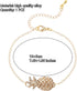 Gold Pineapple Bracelet Anklets for Women Hawaii Boho Beach Adjustable Bracelet Ankle...
