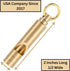Brass Whistles 4 Pack, Emergency Survival Whistles Loud Safety Whistles for Adults, Self-Defense Whistle for Outdoor Activities, Distress Signal, ...