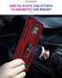 Military Grade Drop Impact for Motorola Moto Z4 Case,Moto Z4 Play Case 360 Metal Rotating Ring Kickstand Holder Magnetic Car Mount Armor Heavy Dut...