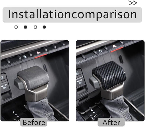 ABS Car Console Gear Gear Shift Knob Head Protection Trim,Shift Gear Protection Trim,Compatible with Toyota Tacoma 2024+ Interior Accessories (Bla...