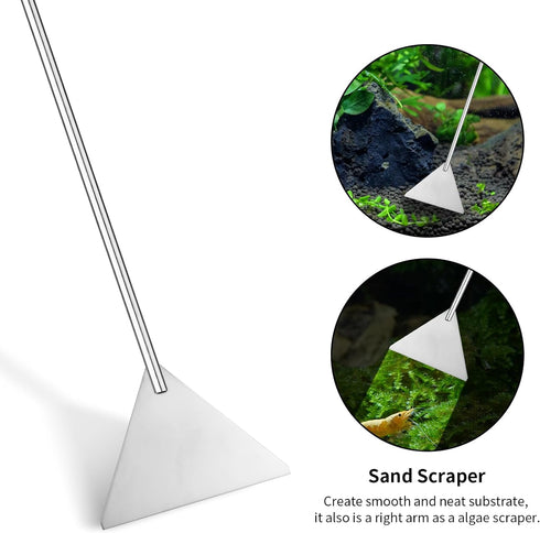 Aquascape Tools Aquarium Kit - 4PCS Terrarium Supplies Include Long Tweezers for Terrarium, Feeding Tongs, Aquarium Scissors, Aquarium Algae Scrap...