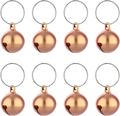 Cat Bell, 8 PCS Bell for Dog Collar Charm Dog Collar Bell Round Dog Bells Cat Bells for Collar Loud Dog Training Bell with Pet Collar Accessories ...