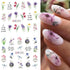 12 Sheets Flower Nail Art Stickers Spring Summer Nail Stickers Water Transfer Nail Art Supplies Lily Orchid Butterfly Small Flower Spring Nail Dec...