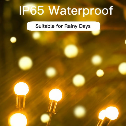 2 Pack 20 LED Solar Garden Lights - Upgraded Waterproof Outdoor Firefly Lights for Yard, Patio, Pathway, and Walkway Decor in Warm White - Solar-P...