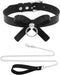 2Pcs Soft Faux Leather Collar and Leash Set for Women,Bow Choker Necklace with Hauling Chain Cosplay Jewelry Gift for Pet Role Play...