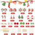 SUNNYCLUE 1 Box 10 Sets Christmas Earring Making Kit Gold Drop Dangle Earrings Christams Charm Enamel Snowflake Christmas Charms Glass Beads for J...
