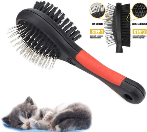 Dog Brush Kit (4 Pieces) - For Shedding, Undercoat Rake for Dogs, Small or large Long and Short Haired Dog, Cat, and Puppy- Safe & Effective inclu...