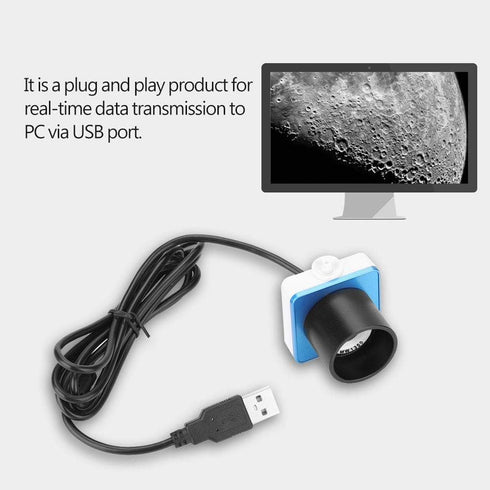 Telescope Camera, USB 2.0 CMOS Digital Electronic Eyepiece 1.25 Inches Lunar Planetary Astronomy Camera for Astrophotography, Plug and Play...